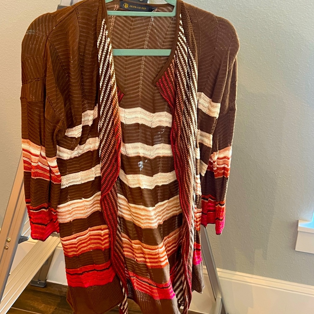 Outback Red knit cardigan
